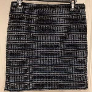 LOFT blue and black skirt
